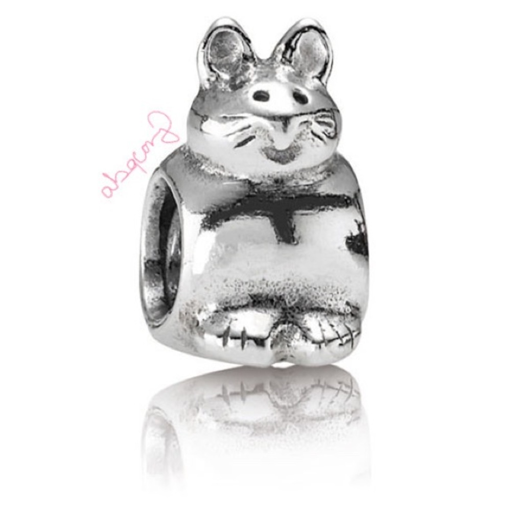 EUC Pandora 790284 Sterling Silver Kitten Cat Animal Bead